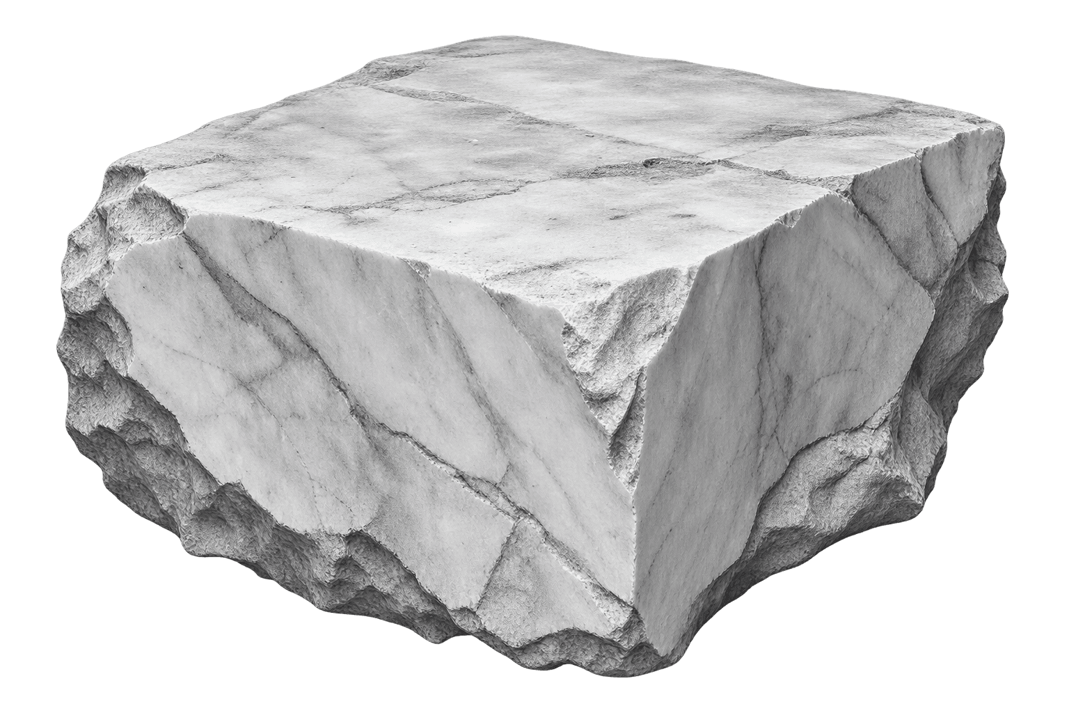 Fragmento de mármore branco